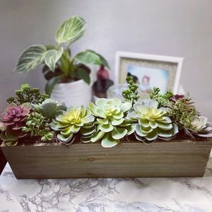 artificial succulent arrangement